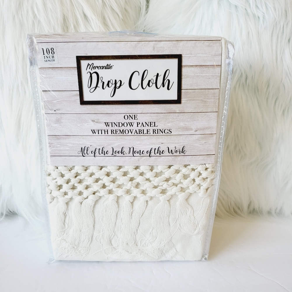 Light Filtering Curtain 50"×108" One Panel Mercantile Drop Cloth